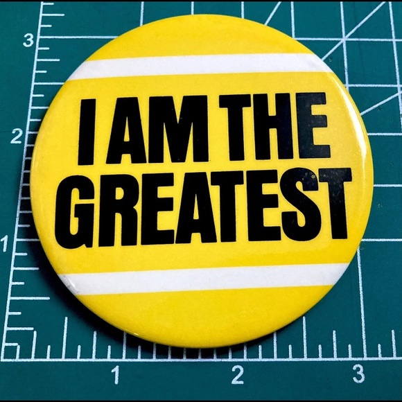 RARE Mohammed Ali I AM THE GREATEST Button Pin Cassius Clay Sings Album Promo - Picture 3 of 5